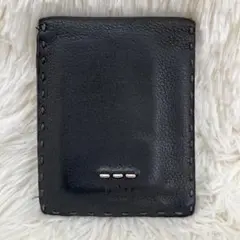 FENDI セレリア 二つ折り財布 黒/オレンジ