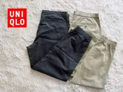 UNIQLO ベージュ.カーキ シュガーパンツ 2点セット