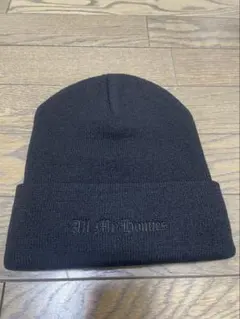 all my homies 刺繍ニット帽　ブラック　新品未使用