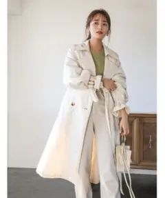 タグ付き新品　fifth 中綿ロングトレンチコート　アイボリー