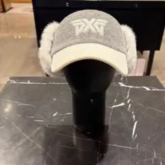 PXG ゴルフ レディース 耳あて付きキャップ グレー/ホワイト