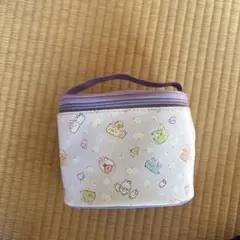すみっコぐらし　小型ポーチ（紫・白）