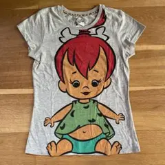 フリンストーン　tシャツ　アメキャラ　ペブルス