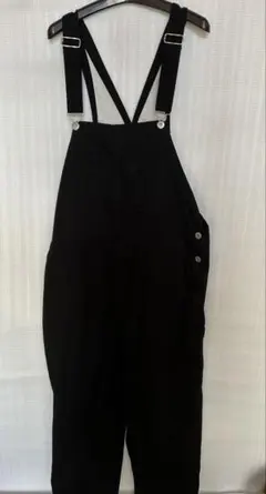 美品BACK NUMBER ブラックオーバーオール Lサイズ