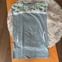 CIAO PANIC 半袖 チュニック グレー 花柄のサムネイル