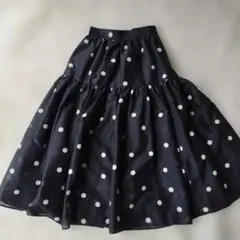 24年♡極美品✨Sov. ドットオーガンジーティアードスカート ブラック 38