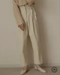 mecherie High corduroy strap trousers