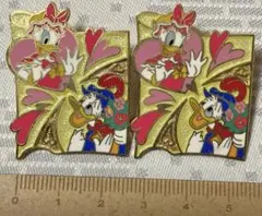 【非売品】 ディズニーシー 2004年 ホワイトデー ピンバッジ2個セット