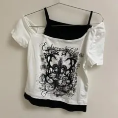ROMWE オフショル レイヤード風 トップス Sのサムネイル