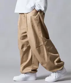 フリークスストア ワイドシルエット ミリタリーサーカスパンツ/スノーパンツ L