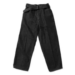 22SS COMOLI ベルテッドパンツ Black / Ecru size1 - メルカリ
