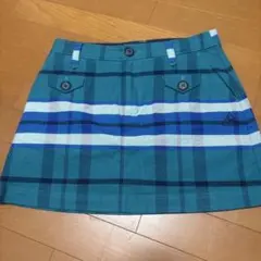 青系ストライプ チェック柄スカート