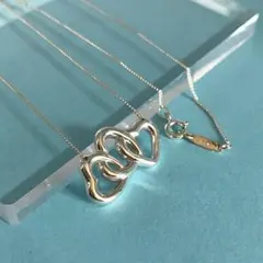 美品 TIFFANY＆Co ティファニー トリプル オープンハート ネックレス