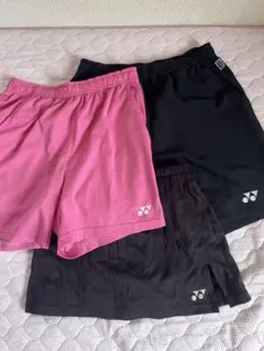 ヨネックス ハーフパンツ、スコート　ピンク 黒 セット