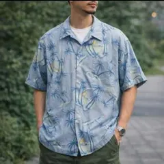 ラルフ ビンテージ CRAYTON アロハシャツ 開襟シャツ L 即出荷のサムネイル