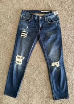 ZARA ザラ ダメージデニム ストレッチ　スリム　EUR34