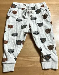 H &M ベビー　動物柄パンツ（クマ・アライグマ）12-18M