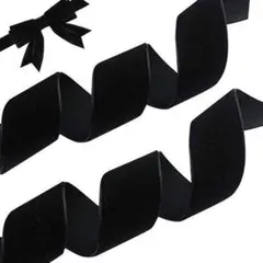 レディース ヘアアクセサリー ベロア リボン 髪飾り リボン 2本