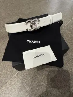 CHANEL ココマーク ベルト ホワイト　75のサムネイル