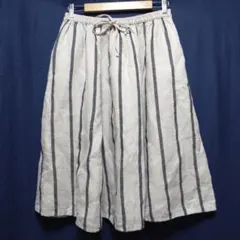 nest Robe ネストローブ リネン100% ロングスカート ライトグレー