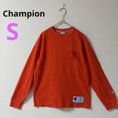【Champion 】チャンピオン　ロンT シャツ　メンズ　赤　レッド　S