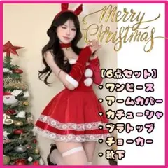 サンタコスプレ　サンコス　バニーガール　6点セット　セクシー