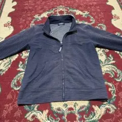 VANSPORTS ネイビー ストライプ柄 フルジップ