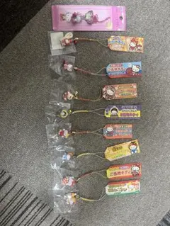 ご当地ハローキティ根付け　国内&海外　まとめ売り9点　おまけつき