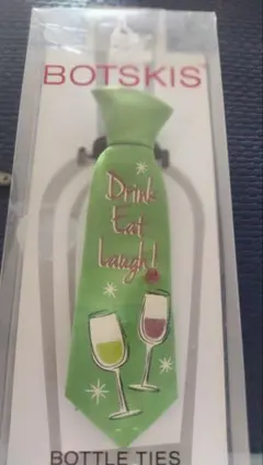 BOTSKIS ボトルタイ グリーン Drink Eat Laugh!