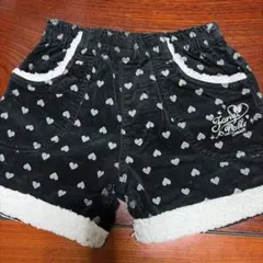 ハート柄コーデュロイ半ズボン