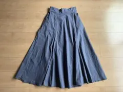 セオリーリュクス マキシフレアスカート ストレッチリネン ウエスト