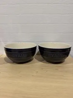 【新品未使用】STAUB セラミックボウル 12cm グランブルー 2個セットのサムネイル