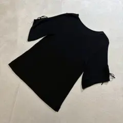 美品・早い者勝ち✨ クードシャンス 半袖ニットトップス Mサイズ ブラック