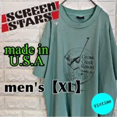 y558 USA製【SCREEN STARS】プリントTシャツ【メンズXL】