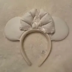 ディズニー ホワイトデニム風カチューシャ ミニーちゃん