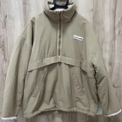 ベージュ ハーフジップ フリースジャケット