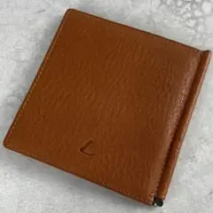 極美品✨ 土屋鞄 マネークリップ 手帳 ロゴ型押し レザー 本革 ブラウン系