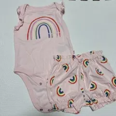 baby GAP ピンク 虹　ロンパース　ズボン　セット