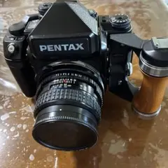 【動作確認済】PENTAX 67 II ボディ + レンズ+木製グリップのサムネイル
