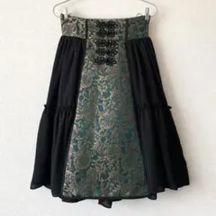 axes femme kawaii メイリンスカート グリーン