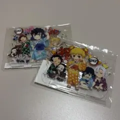 鬼滅の刃 誕生日アクスタ冨岡&繋がるスクエア缶バッジ冨岡・錆兎 3点