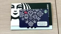 Starbucks ギフトカード 雪の結晶デザイン　クロスステッチ　残高なしのサムネイル