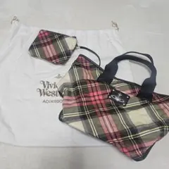Vivienne Westwood チェック柄トートバッグ