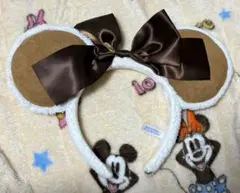 ディズニー　ミニーマウス　カチューシャ　カップル　ブラウン