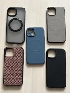 iPhone 15 用ケース 5点セット Vans spigen シリコン 革