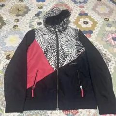 VOLCOM ナイロンジャケット ゼブラ レオパード 配色切替 ストリートのサムネイル