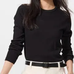 UNIQLO ソフトリブクルーネックT/長袖