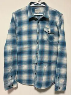 オンブレチェック ブルー