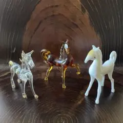 馬 ガラス オブジェ ミニチュア インテリア 即購入OK 匿名配送