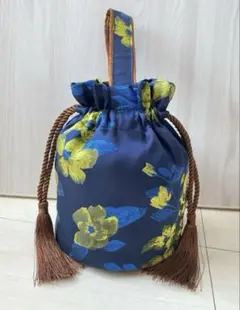 casselini フラワージャガード巾着 バッグ